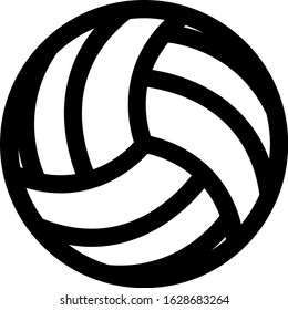 Icon shows a ball for playing water polo. Pixel precise design. Suitable for all devices, SEO, SMM, UX. Perfect for use in presentations, analytical reports, branding