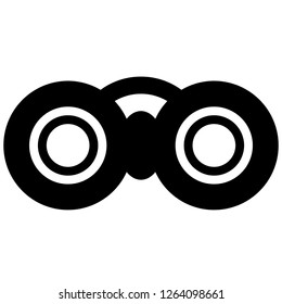 The icon shows a binoculars. Pixel precise design. Suitable for all devices, SEO, SMM, UX. Perfect for use in presentations, analytical reports, branding and many other. Use it on any surface