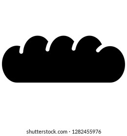 The icon shows a bread. Pixel precise design. Suitable for all devices, SEO, SMM, UX. Perfect for use in presentations, analytical reports, branding and many other. Use it on any surface