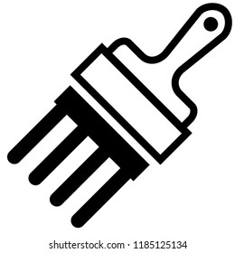 Icon shows a brush. Pixel precise design. Suitable for all devices, SEO, SMM, UX. Perfect for use in presentations, analytical reports, branding and many other. Use it on any surface