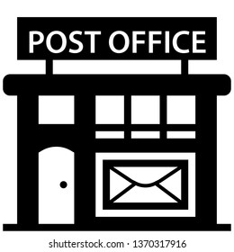 Icon shows a building of post. Pixel precise design. Suitable for all devices, SEO, SMM, UX. Perfect for use in presentations, analytical reports, branding and many other. Use it on any surface