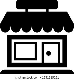 icon shows a building of a shop. Pixel precise design. Suitable for all devices, SEO, SMM, UX. Perfect for use in presentations, analytical reports, branding and many other. 