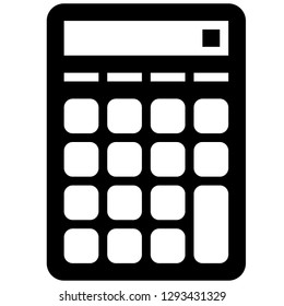 Icon shows a calculator. Pixel precise design. Suitable for all devices, SEO, SMM, UX. Perfect for use in presentations, analytical reports, branding. Use it on any surface