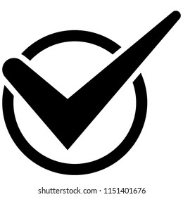 The icon shows a check mark. Pixel precise design. Suitable for all devices, SEO, SMM, UX. Perfect for use in presentations, analytical reports, branding and many other