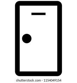 Icon shows door with handle. Pixel precise design. Suitable for all devices, SEO, SMM, UX. Perfect for use in presentations, analytical reports, branding and many other. Use it on any surface