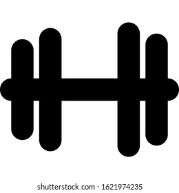Icon shows a dumbbell. Pixel precise design. Suitable for all devices, SEO, SMM, UX. Perfect for use in presentations, analytical reports, branding