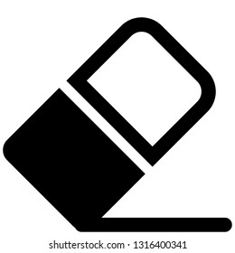 Icon shows an eraser. Pixel precise design. Suitable for all devices, SEO, SMM, UX. Perfect for use in presentations, analytical reports, branding and many other. Use it on any surface
