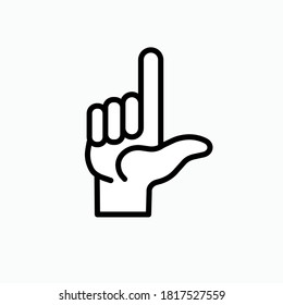 Icon Shows Finger. Choice Symbol - As Simple Vector, Sign for Design and Website, Presentation or Application.