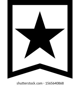 Icon shows a flag with a star. Pixel precise design. Suitable for all devices, SEO, SMM, UX. Perfect for use in presentations, analytical reports, branding and many other
