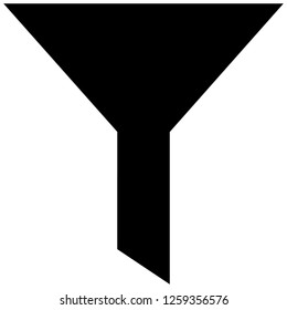 Icon shows a funnel. Pixel precise design. Suitable for all devices, SEO, SMM, UX. Perfect for use in presentations, analytical reports, branding and many other. Use it on any surface
