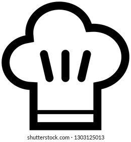 Icon shows a cook’s hat. Pixel precise design. Suitable for all devices, SEO, SMM, UX. Perfect for use in presentations, analytical reports, branding and many other. Use it on any surface
