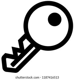 Icon shows a key. Pixel precise design. Suitable for all devices, SEO, SMM, UX. Perfect for use in presentations, analytical reports, branding and many other. Use it on any surface