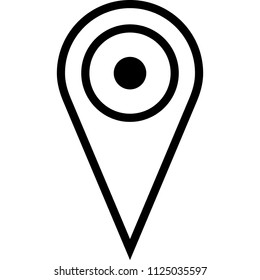 The icon shows map marker. Pixel precise design, line icon. Suitable for all devices, SEO, SMM, UX. Perfect for use in presentations, analytical reports, branding and many other. Use it on any surface