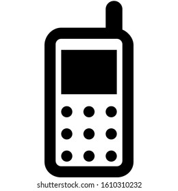 Icon shows a mobile phone. Pixel precise design. Suitable for all devices, SEO, SMM, UX. Perfect for use in presentations, analytical reports, branding