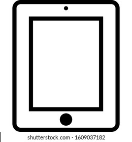 Icon shows a modern tablet. Pixel precise design. 