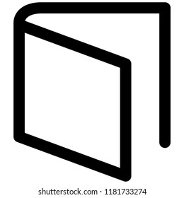 The icon shows an open book. Pixel precise design. Suitable for all devices, SEO, SMM, UX. Perfect for use in presentations, analytical reports, branding and many other. Use it on any surface