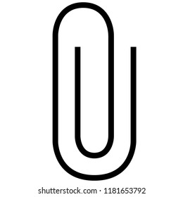 Icon shows a paper clip. Suitable for all devices, SEO, SMM, UX. Pixel precise design. Perfect for use in presentations, analytical reports, branding. Use it on any surface