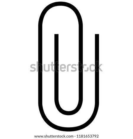 Icon shows a paper clip. Suitable for all devices, SEO, SMM, UX. Pixel precise design. Perfect for use in presentations, analytical reports, branding. Use it on any surface