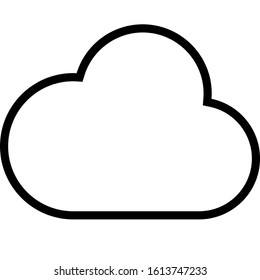 Icon shows perfect cloud. Pixel precise design. Suitable for all devices, SEO, SMM, UX. Perfect for use in presentations, analytical reports, branding
