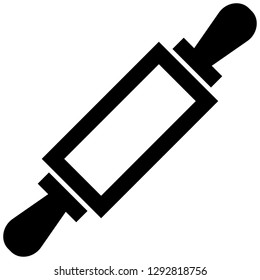 Icon shows a rolling pin. Pixel precise design. Suitable for all devices, SEO, SMM, UX. Perfect for use in presentations, analytical reports, branding and many other. Use it on any surface