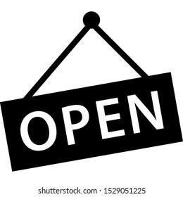 Icon shows the sign "Open". Pixel precise design. Suitable for all devices, SEO, SMM, UX. Perfect for use in presentations, analytical reports, branding and many other