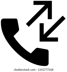 Icon shows a telephone receiver. Pixel precise design. Suitable for all devices, SEO, SMM, UX. Perfect for use in presentations, analytical reports, branding. Use it on any surface