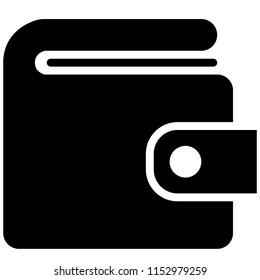 The icon shows a wallet. Pixel precise design. Suitable for all devices, SEO, SMM, UX. Perfect for use in presentations, analytical reports, branding and many other. Use it on any surface
