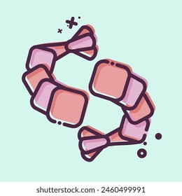 Icon Shrimp. related to Seafood symbol. MBE style. simple design illustration