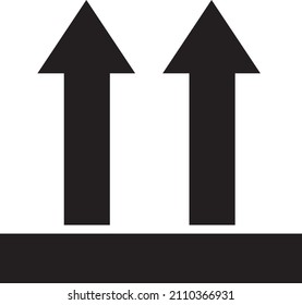 Icon of Side Up sign on white background..eps