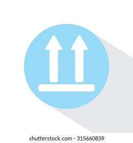 Icon of Side Up sign, symbol