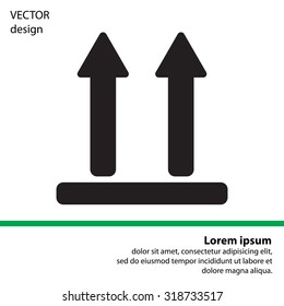 Icon of Side Up sign, symbol