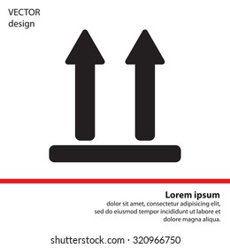 Icon of Side Up sign, symbol