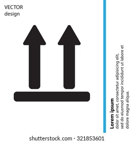 Icon of Side Up sign, symbol