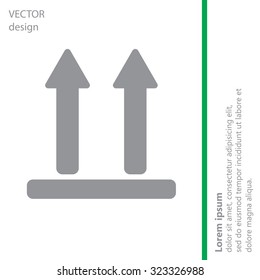 Icon of Side Up sign, symbol