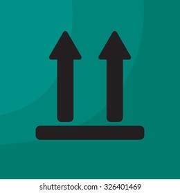 Icon of Side Up sign, symbol