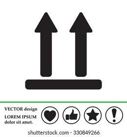 Icon of Side Up sign, symbol
