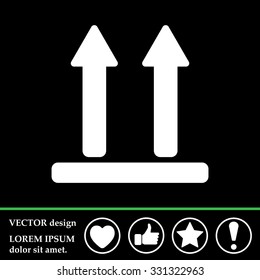Icon of Side Up sign, symbol