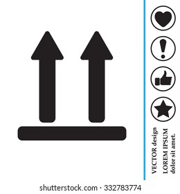 Icon of Side Up sign, symbol