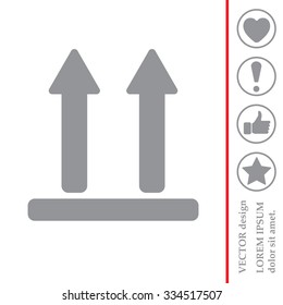 Icon of Side Up sign, symbol