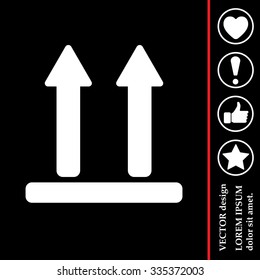 Icon of Side Up sign, symbol