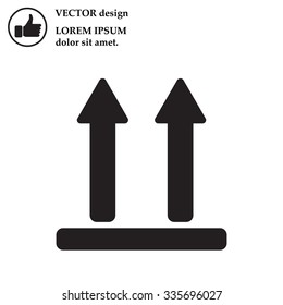 Icon of Side Up sign, symbol