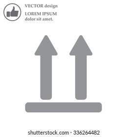 Icon of Side Up sign, symbol