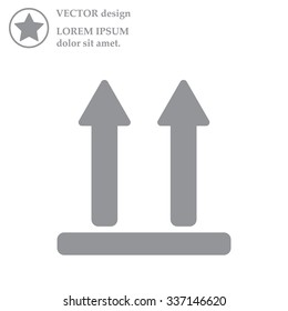 Icon of Side Up sign, symbol