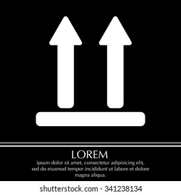Icon of Side Up sign, symbol