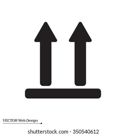Icon of Side Up sign, symbol