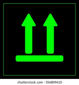 Icon of Side Up sign, symbol