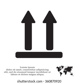 Icon of Side Up sign, symbol