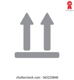Icon of Side Up sign, symbol