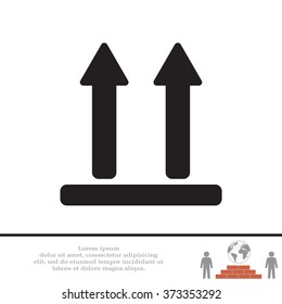 Icon of Side Up sign, symbol