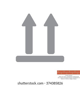 Icon of Side Up sign, symbol
